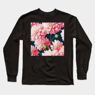 Pink Dahlia Long Sleeve T-Shirt